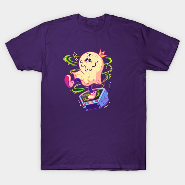 TV Ghost  - Retro cartoons design T-Shirt by at Rina's print